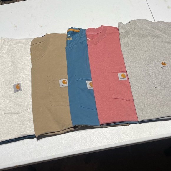 Carhartt Other - Bundle of 6 Carhartt T-Shirts in Gray, Tan, Blue, Pink, and Cream